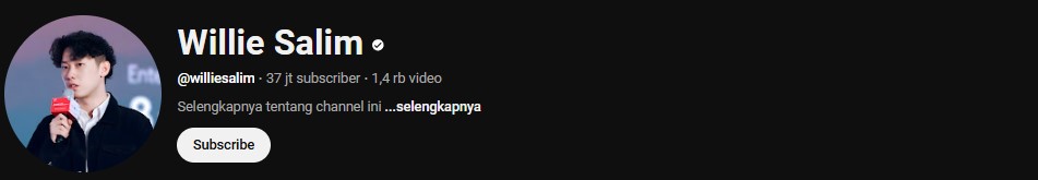 Willie Salim channel